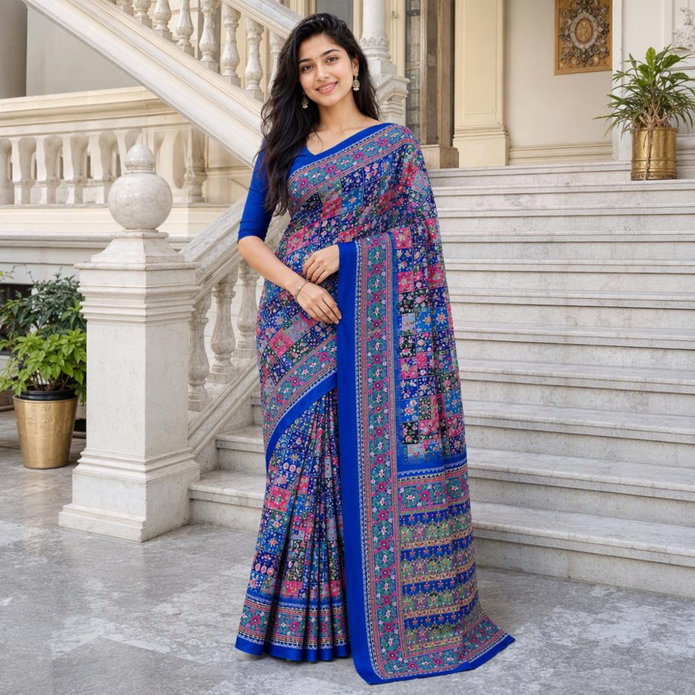 Gorgeous Digital Printed Art Silk Saree