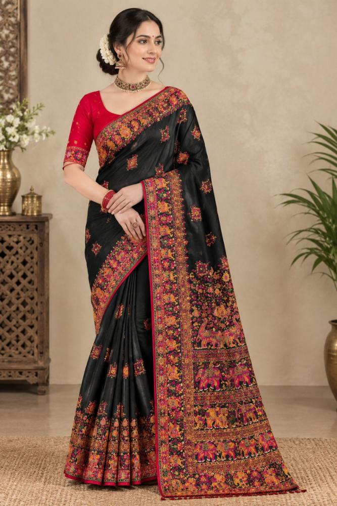 Pure Rajwadi Pashmina Silk Weaving Saree