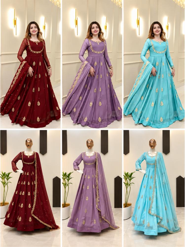 Georgette 2 Piece Gown with Dupatta