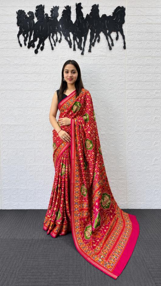 Heavy Mall Cotton Saree with Mirror Aari Work