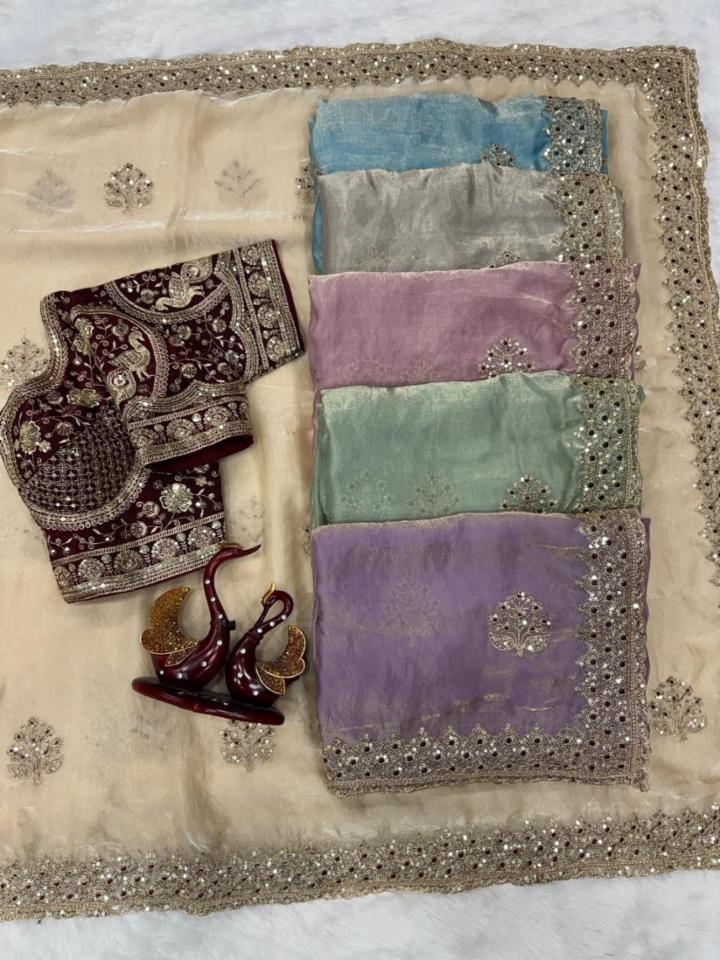 Designer Party Wear Saree with Stitched Blouse