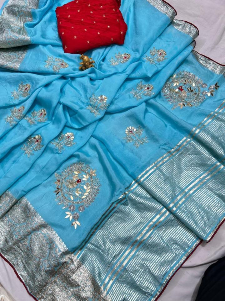 Pure Moonga Silk Zari Work Saree