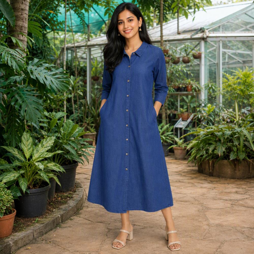 Denim Western Tunic for Women