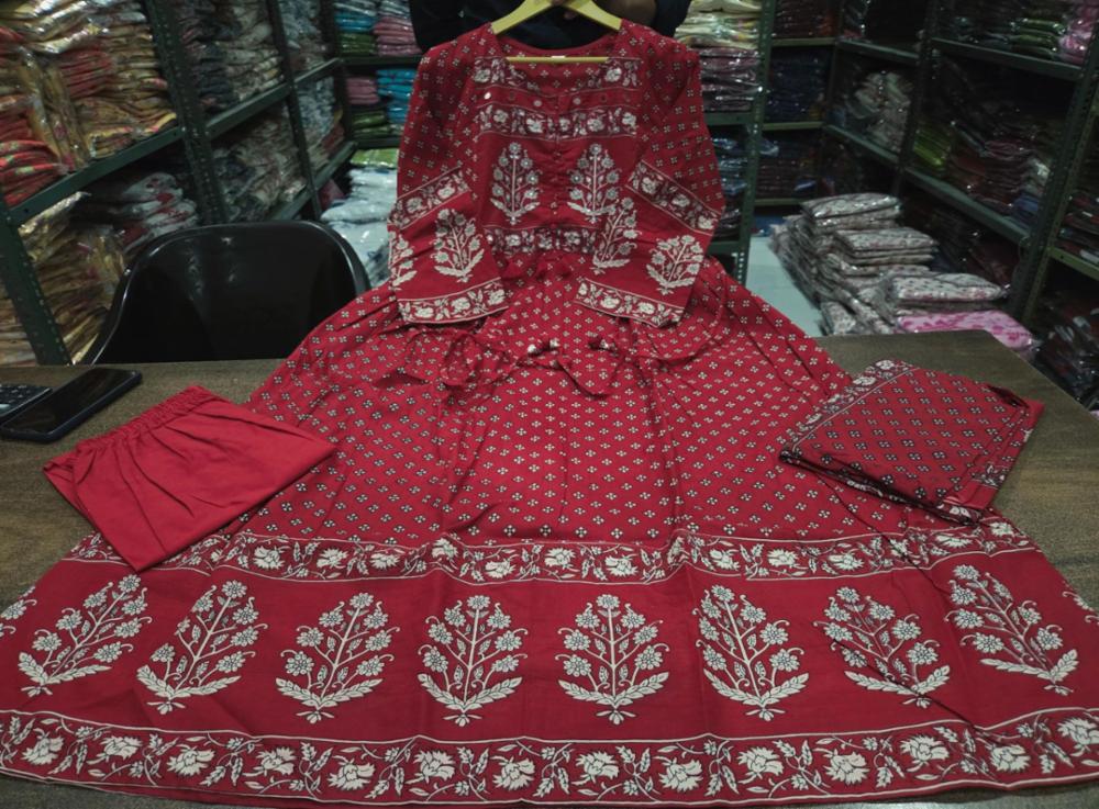 Festival Beautiful Anarkali Three Piece Suit 