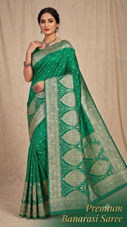 Premium Green Colur Banarasi Sarees