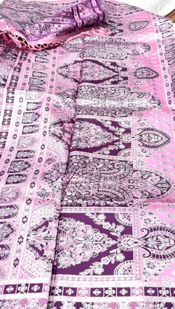 Premium Pashmina Silk Saree With Blouse from Banaras