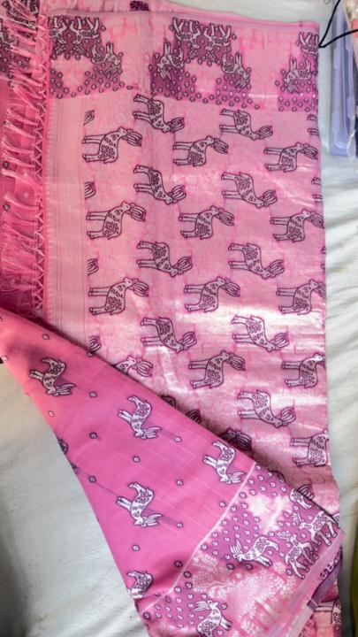 Pure Cotton Soft Saree in Pink Colour