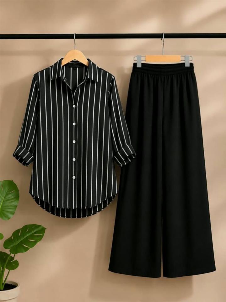 Rayon Shirt and Palazzo Set with Digital Print