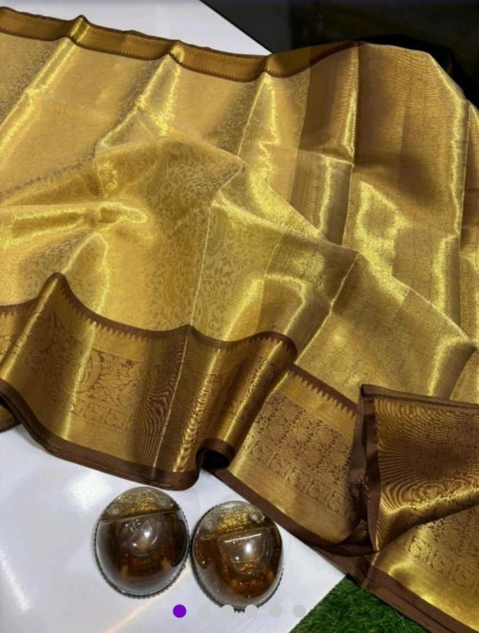 Banarasi Kanjivaram Zari Brocade Tissue Silk Saree 