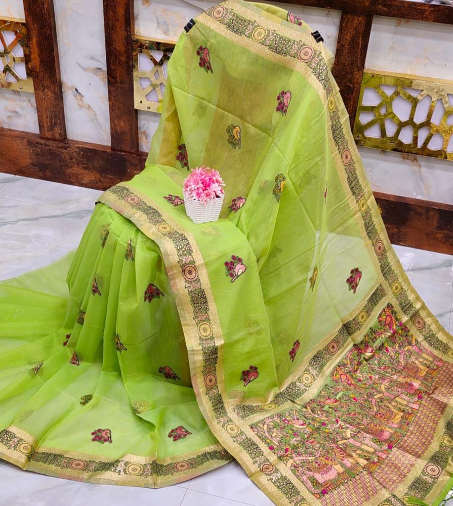 Jute Paithani Saree With Blouse Piece