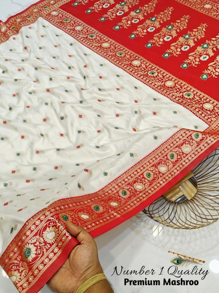 Mashru Silk Saree with Rich Pallu and Blouse Piece