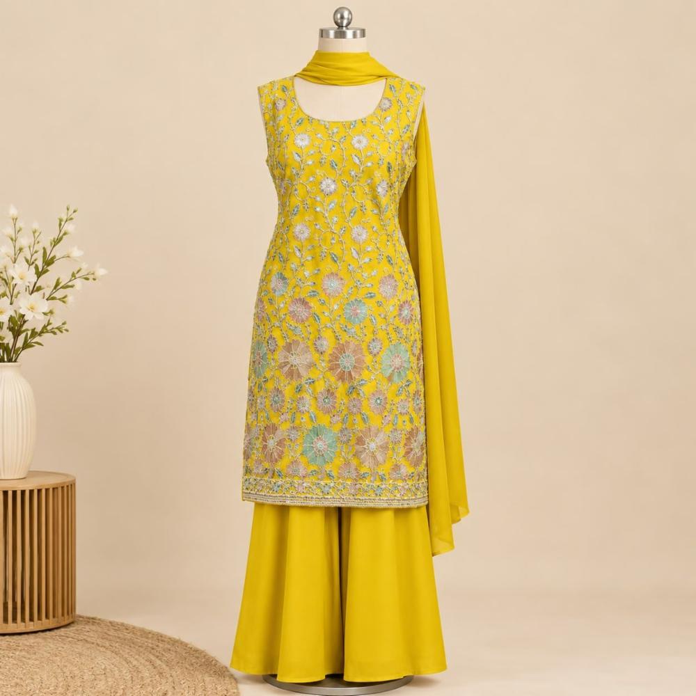 Plus Size Heavy Embroidery Stitched Suit 