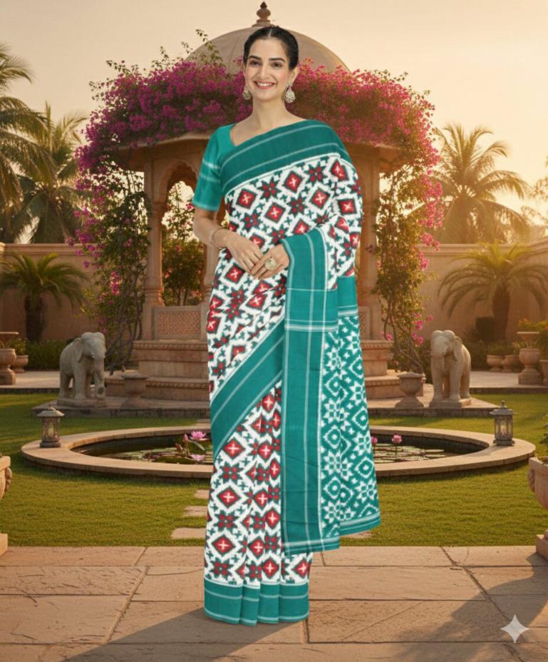 Linen cotton digital saree