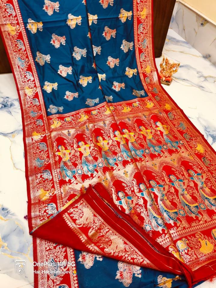 Baluchari Silk Saree with Blouse Piece
