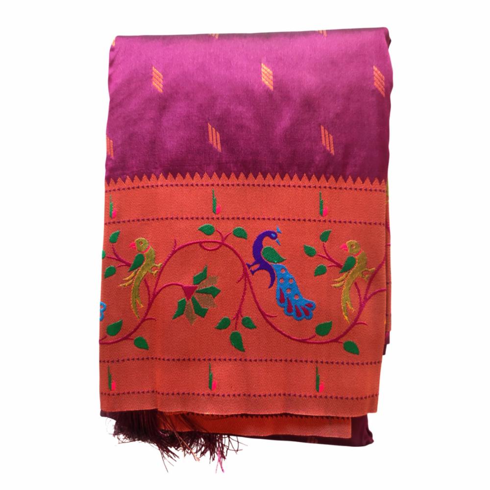 Mor Popat Muniya Paithani Saree