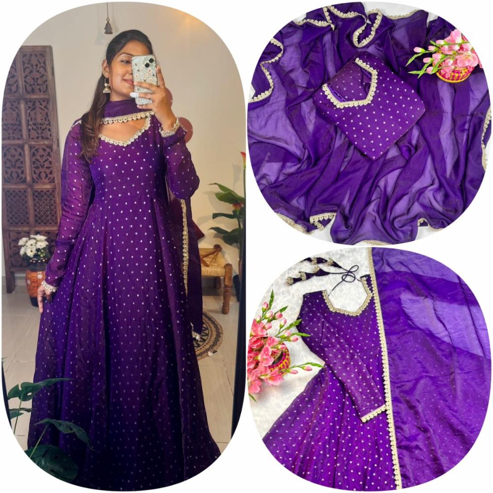 Party Wear Gown with Dupatta