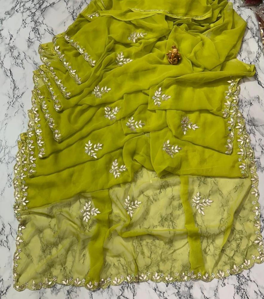 Royal Georgette Festival Handwork Saree