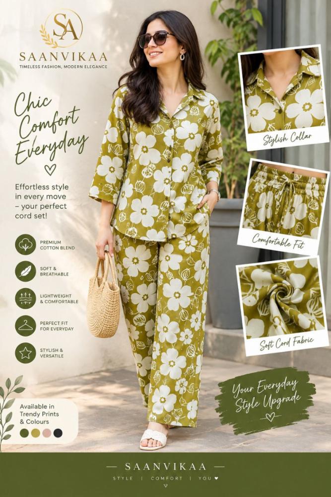 soft cotton Cord sets 