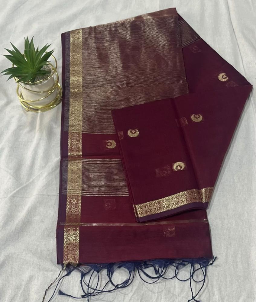 Semi Maheshwari Chand Buti Saree