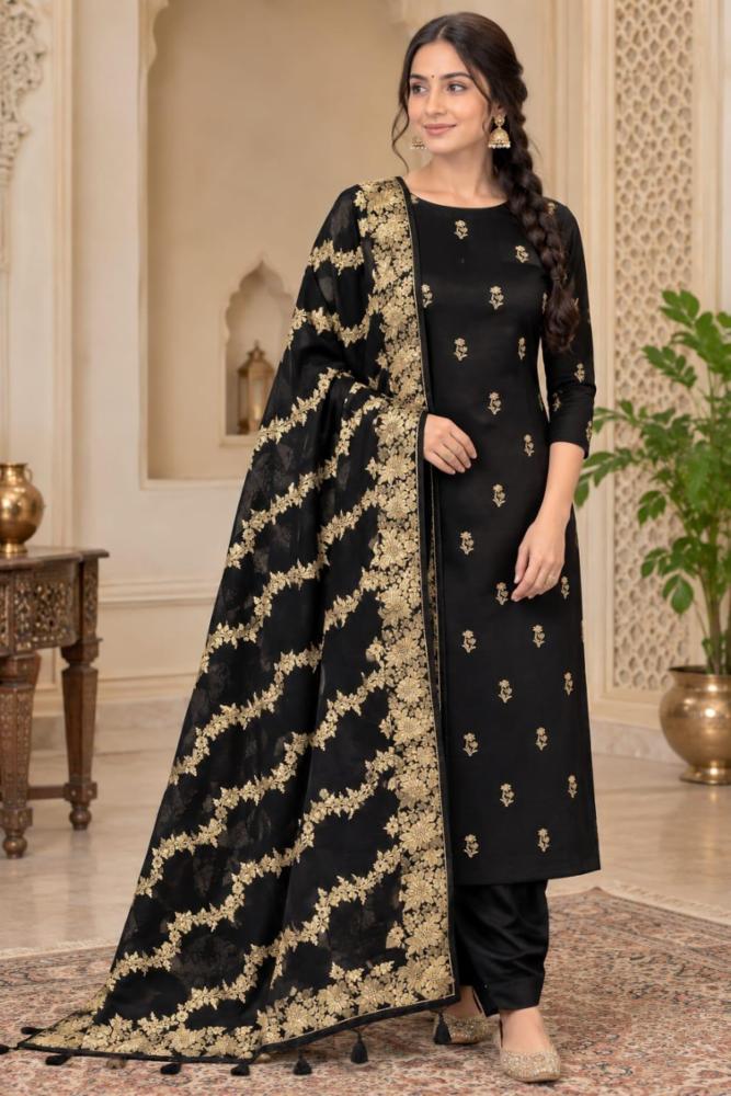 *🦋Exclusive Banarasi Unstitched Salwar kameez with Dupatta🦋*   *BANARASI   SUIT* alfi suit   *TOP-   silk katan zari Rupa sona meena weaving    *DUPATTA-*  katan silk zari weaving  design   Bottom.  Plain silk katan  *2.50 meter each*  