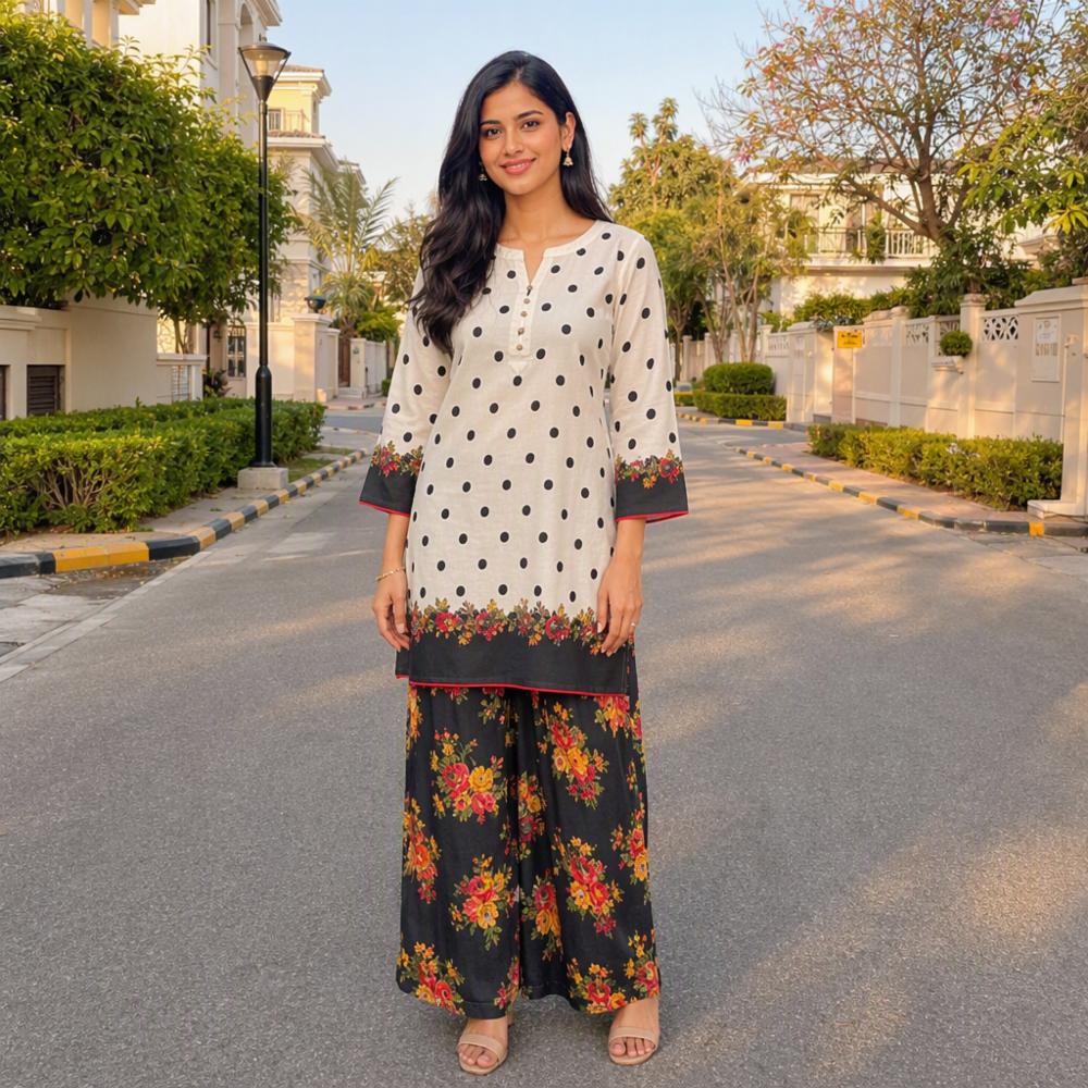 Printed Satin Georgette Salwar Suit with Dupatta