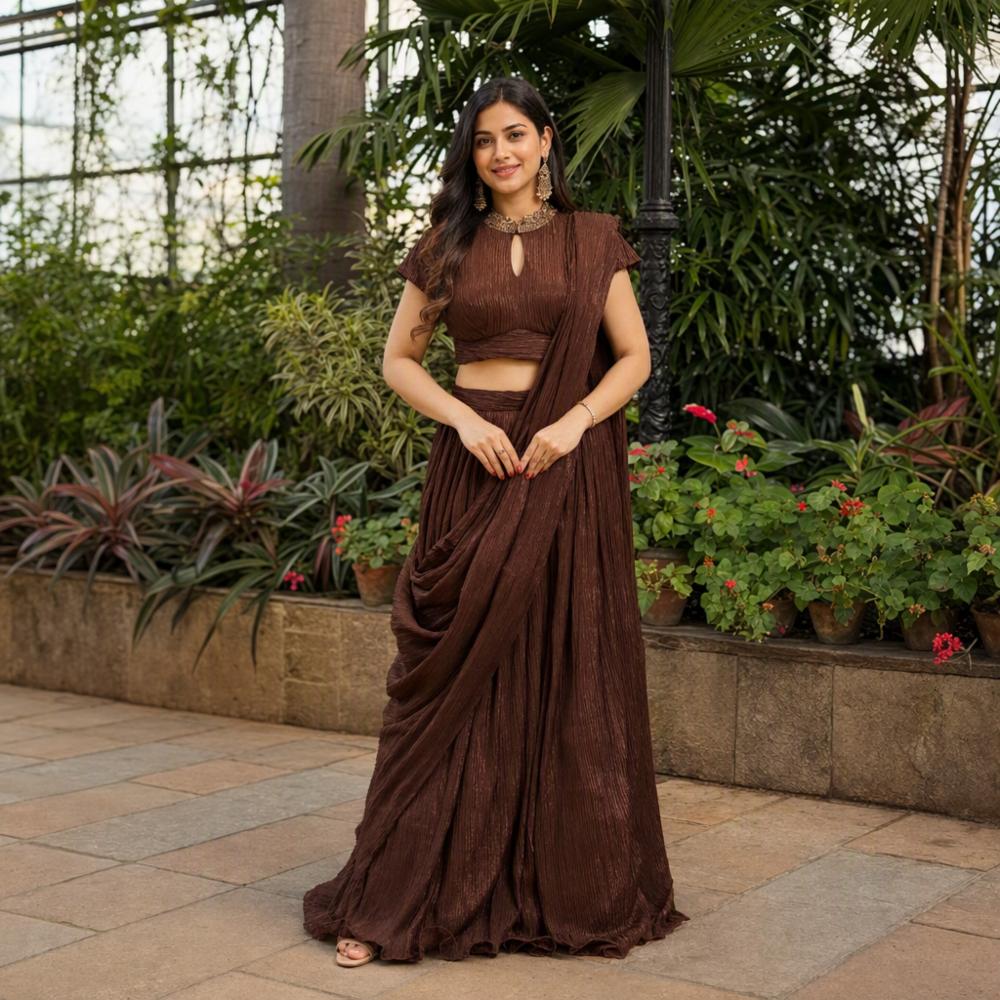 Crunchy Silk Lehenga Choli with Dupatta