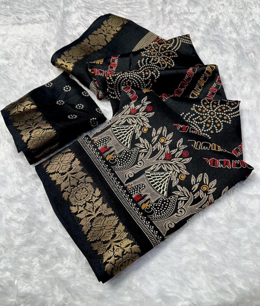 Georgette Marshmallow Saree with Blouse