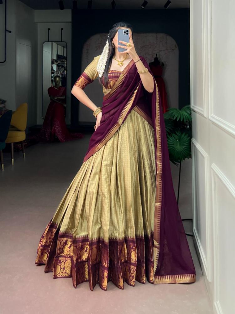 Poly Cotton South Style Lehenga 