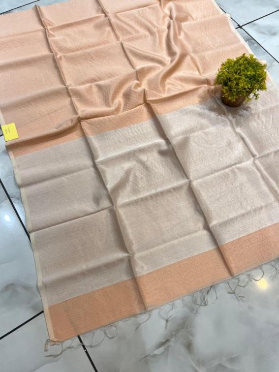 Maheshwari Silk Handloom Zari Line Saree Without Blouse