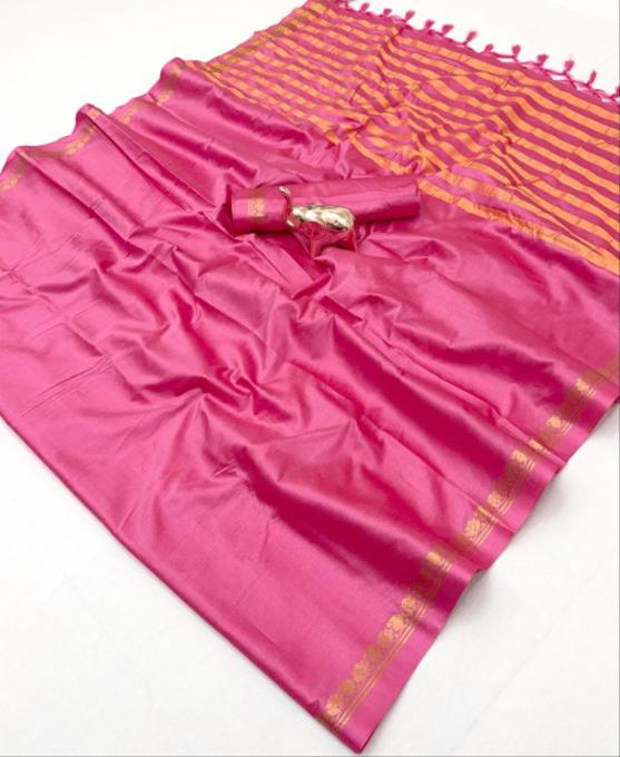 Pure Mysore Silk Saree with Mango Zari Fancy Border & Chit Pallu